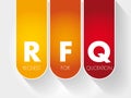 RFQ - Request For Quotation acronym Royalty Free Stock Photo