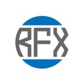RFX letter logo design on white background. RFX creative initials circle logo concept. Royalty Free Stock Photo