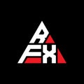 RFX triangle letter logo design with triangle shape. RFX triangle logo design monogram. RFX triangle vector logo template with red Royalty Free Stock Photo