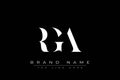 RGA abstract letter logo design Royalty Free Stock Photo