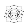 love eye logo design simple modern. highly creative monogram style icon symbol.