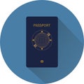 Blue passport with digital chip