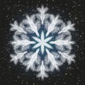 Winter frosted snowflake background, vector