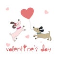 COUPLE CARD DOGS FOR THE DAY OF SAN VALENTIN