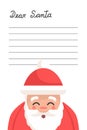 Christmas card letter to send message to santa claus Royalty Free Stock Photo