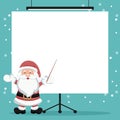 Christmas card of Santa Claus exposing Royalty Free Stock Photo