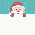 Santa Claus Christmas dedication card Royalty Free Stock Photo