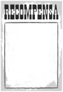 Recompensa, Reward poster Spanish text template. Royalty Free Stock Photo