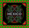 Mexico Maya Aztec emblem elements design flag colors