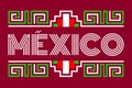 Mexico Aztec Maya lines elements design flag colors Royalty Free Stock Photo