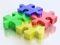 Rgb color jigsaw puzzle pieces Royalty Free Stock Photo