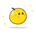 Orange fruit character cute illustration. make you smile