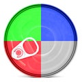 RGB color shiny food can top with pull-ring Royalty Free Stock Photo