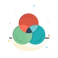 Rgb, Color, Web Abstract Flat Color Icon Template Royalty Free Stock Photo