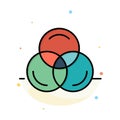 Rgb, Color, Web Abstract Flat Color Icon Template Royalty Free Stock Photo