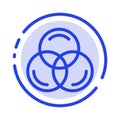 Rgb, Color, Web Blue Dotted Line Line Icon Royalty Free Stock Photo