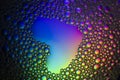 Oil and soap bubbles macro photography Royalty Free Stock Photo