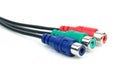 RGB (or component) video coonectors cable Royalty Free Stock Photo