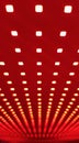 RGB LED screen panel texture. Close-up of a pixel LED screen with bokeh for wallpaper. Bright red abstract background perfect for Royalty Free Stock Photo