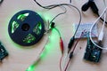 RGB led strip addressable controlled by a microcontroller open s Royalty Free Stock Photo