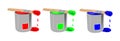 RGB paint buckets Royalty Free Stock Photo