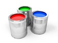 RGB Paint Cans Royalty Free Stock Photo