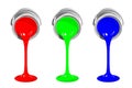 RGB paint cans Royalty Free Stock Photo