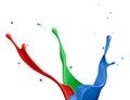 RGB Paint Splash Royalty Free Stock Photo