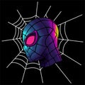 rgb spiderman vector illustration design idea