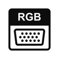 RGB VGA cable vector icon