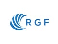 RGF letter logo design on white background. RGF creative circle letter logo concept. Royalty Free Stock Photo