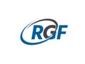RGF logo, design, vector illustration Royalty Free Stock Photo