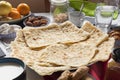 Rghayf or msemmen squared moroccan pancakes Royalty Free Stock Photo