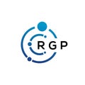 RGP letter technology logo design on white background. RGP creative initials letter IT logo concept. RGP letter design Royalty Free Stock Photo