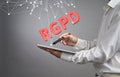 RGPD, Spanish, French and Italian version version of GDPR: Reglamento General de Proteccion de datos. General Data