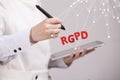 RGPD, Spanish, French and Italian version version of GDPR: Reglamento General de Proteccion de datos. General Data