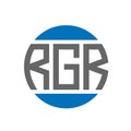 RGR letter logo design on white background. RGR creative initials circle logo concept. Royalty Free Stock Photo