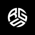 RGS letter logo design on black background. RGS creative initials letter logo concept. RGS letter design Royalty Free Stock Photo
