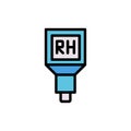 Rh meter, chemistry icon. Simple color with outline vector elements of stinks icons for ui and ux, website or mobile application