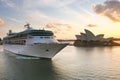 Rhapsody of the Seas cruise ship in Sydney. Royalty Free Stock Photo