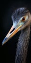 Gray Heron Rendered In Cinema4d: Close-up Shots With Distinct Facial Features Royalty Free Stock Photo