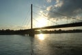 Rhein in sunset Royalty Free Stock Photo