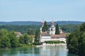 Rheinau Abbey across Rhine, Switzerland Royalty Free Stock Photo