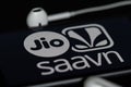 Rheinbach, Germany 28 April 2022, The brand logo of the Indian online music streaming service `JioSaavn`