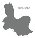 Rheinberg city map grey illustration silhouette Royalty Free Stock Photo