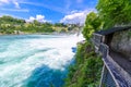 Rheinfall Rhine Falls in Switzerland between the cantons Schaffhausen and Zurich, Neuhausen am Rheinfall