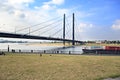 The Rheinkniebruecke bridge Royalty Free Stock Photo