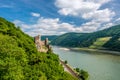 Rheinstein Castle at Rhine Valley Rhine Gorge in Germany Royalty Free Stock Photo