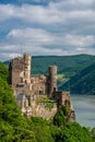 Rheinstein Castle at Rhine Valley Rhine Gorge in Germany Royalty Free Stock Photo