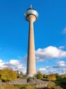 Rheintower in Media harbor on a sunny day in autumn, Dusseldorf, Germany Royalty Free Stock Photo